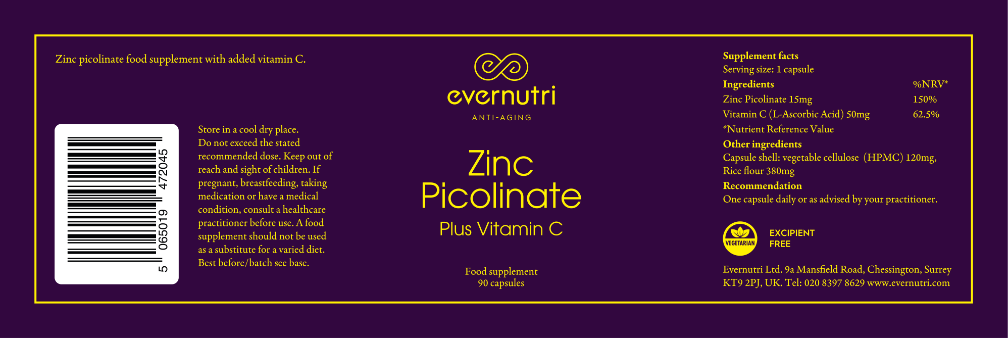 Zinc Picolinate 15mg